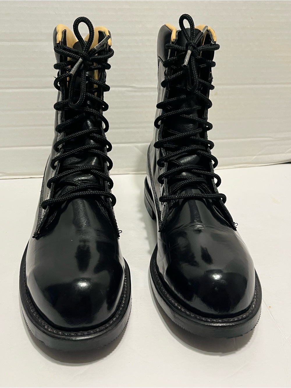 Chippewa Black Leather Lace-Up Work Boots Steel toe Size 10D